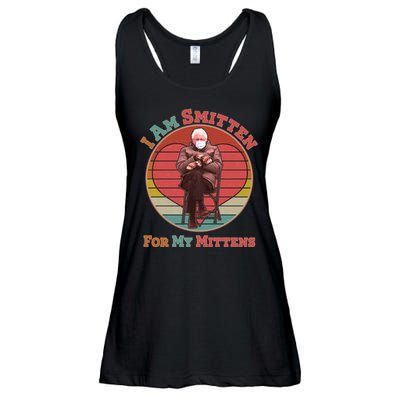 I Am Smitten For My Mittens Funny Bernie Sanders Meme Ladies Essential Flowy Tank