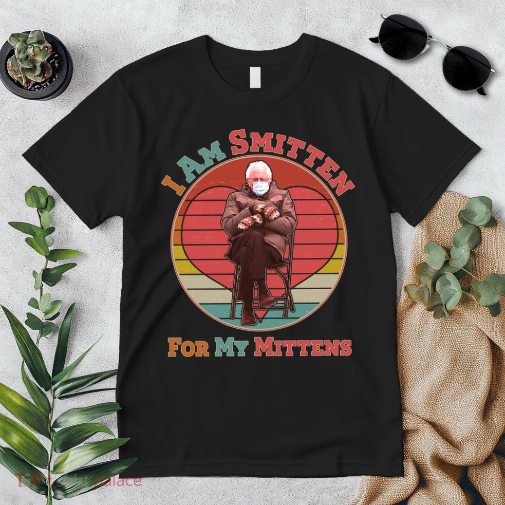 I Am Smitten For My Mittens Funny Bernie Sanders Meme Premium T-Shirt