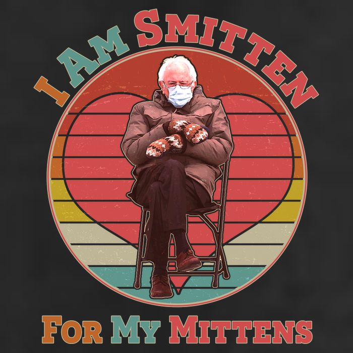 I Am Smitten For My Mittens Funny Bernie Sanders Meme Golf Towel