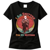 I Am Smitten For My Mittens Funny Bernie Sanders Meme Womens T-Shirt