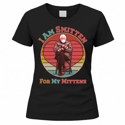 I Am Smitten For My Mittens Funny Bernie Sanders Meme Women's T-Shirt