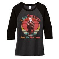 I Am Smitten For My Mittens Funny Bernie Sanders Meme Women's Tri-Blend 3/4-Sleeve Raglan Shirt