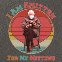 I Am Smitten For My Mittens Funny Bernie Sanders Meme Cotton Canvas Backpack