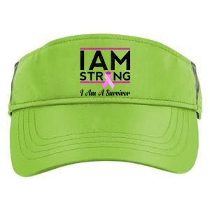 I Am Strong Breast Cancer Survivor Adult Drive Performance Visor