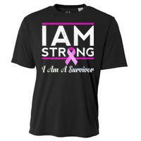 I Am Strong Breast Cancer Survivor Cooling Performance Crew T-Shirt