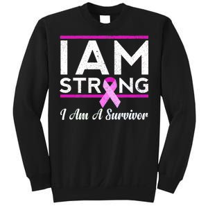 I Am Strong Breast Cancer Survivor Sweatshirt