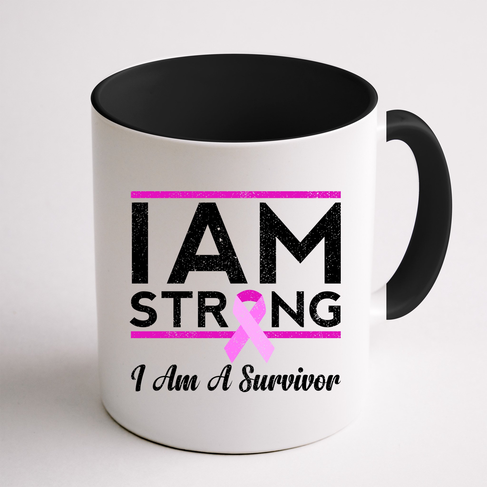 I Am Strong Breast Cancer Survivor Mug