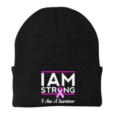 I Am Strong Breast Cancer Survivor Beanie