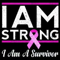 I Am Strong Breast Cancer Survivor Flatbill Hat