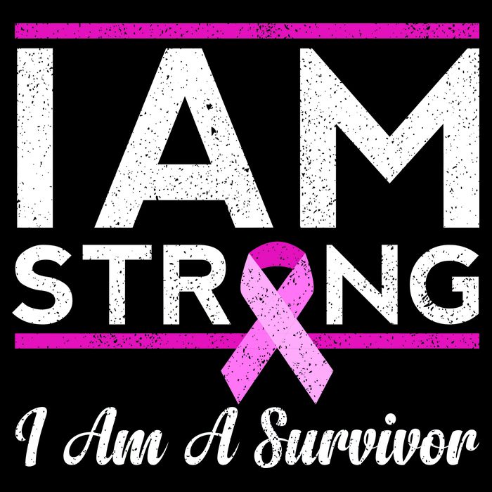 I Am Strong Breast Cancer Survivor Flatbill Hat