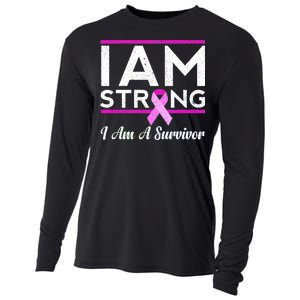 I Am Strong Breast Cancer Survivor Cooling Performance Long Sleeve Crew