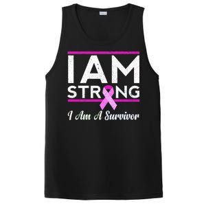 I Am Strong Breast Cancer Survivor PosiCharge Competitor Tank