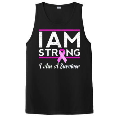 I Am Strong Breast Cancer Survivor PosiCharge Competitor Tank