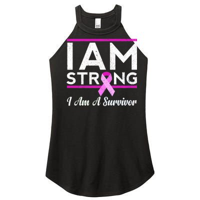 I Am Strong Breast Cancer Survivor Women’s Perfect Tri Rocker Tank