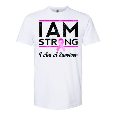 I Am Strong Breast Cancer Survivor Softstyle CVC T-Shirt