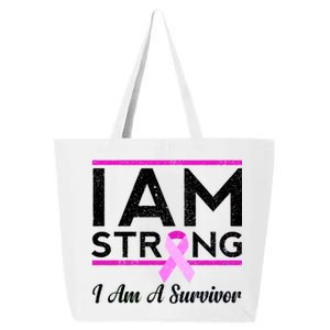 I Am Strong Breast Cancer Survivor 25L Jumbo Tote