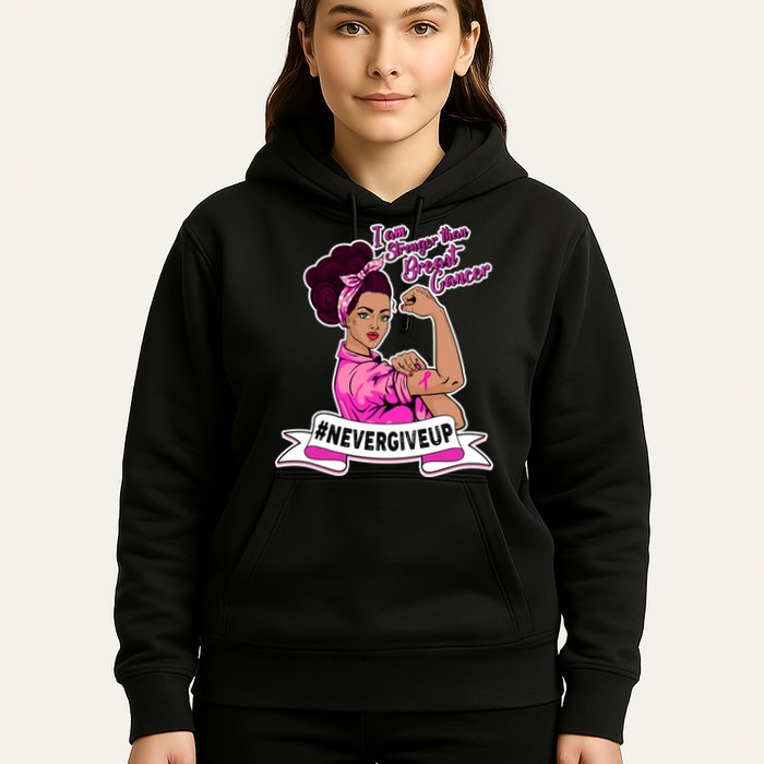 I Am Stronger than Breast Cancer NeverGiveUp Hoodie