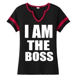 I Am The Boss Ladies Halftime Notch Neck Tee