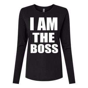 I Am The Boss Womens Cotton Relaxed Long Sleeve T-Shirt