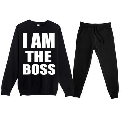 I Am The Boss Premium Crewneck Sweatsuit Set