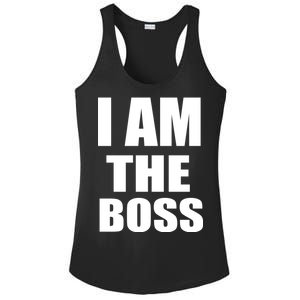 I Am The Boss Ladies PosiCharge Competitor Racerback Tank