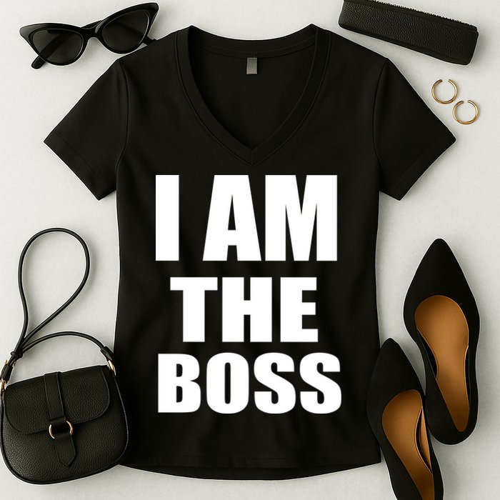 I Am The Boss Women's V-Neck T-Shirt
