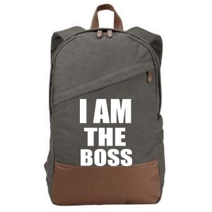 I Am The Boss Cotton Canvas Backpack