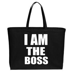 I Am The Boss Cotton Canvas Jumbo Tote