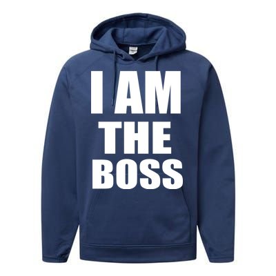 I Am The Boss Performance Fleece Hoodie