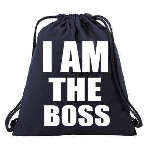 I Am The Boss Drawstring Bag