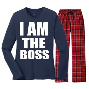 I Am The Boss Women's Long Sleeve Flannel Pajama Set 