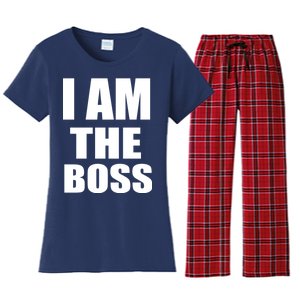 I Am The Boss Women's Flannel Pajama Set