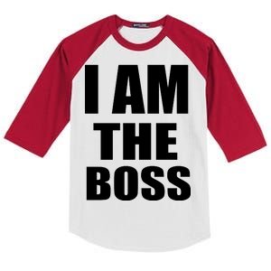 I Am The Boss Kids Colorblock Raglan Jersey