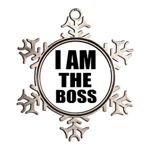 I Am The Boss Metallic Star Ornament