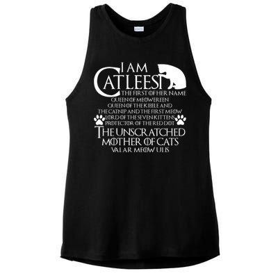 I Am The Catleesi Mother Of Cats Ladies PosiCharge Tri-Blend Wicking Tank