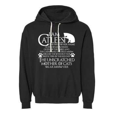 I Am The Catleesi Mother Of Cats Garment-Dyed Fleece Hoodie