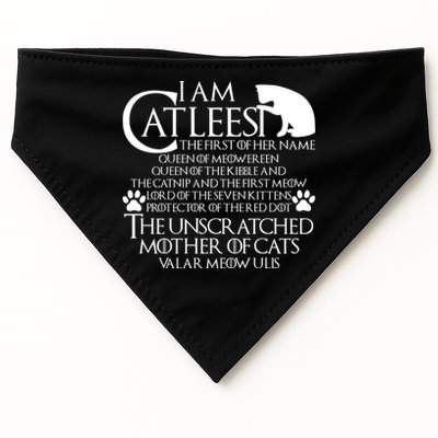 I Am The Catleesi Mother Of Cats USA-Made Doggie Bandana