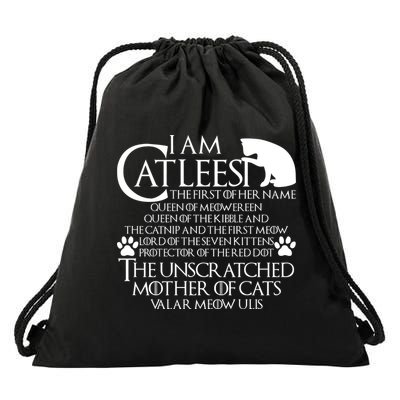 I Am The Catleesi Mother Of Cats Drawstring Bag