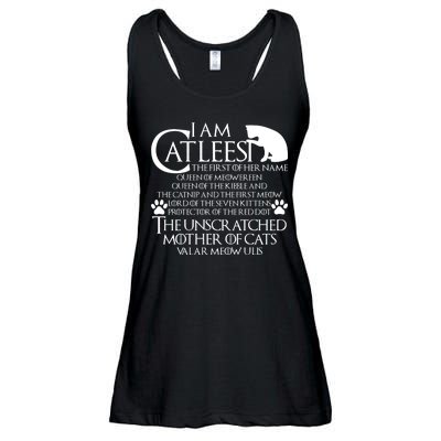 I Am The Catleesi Mother Of Cats Ladies Essential Flowy Tank