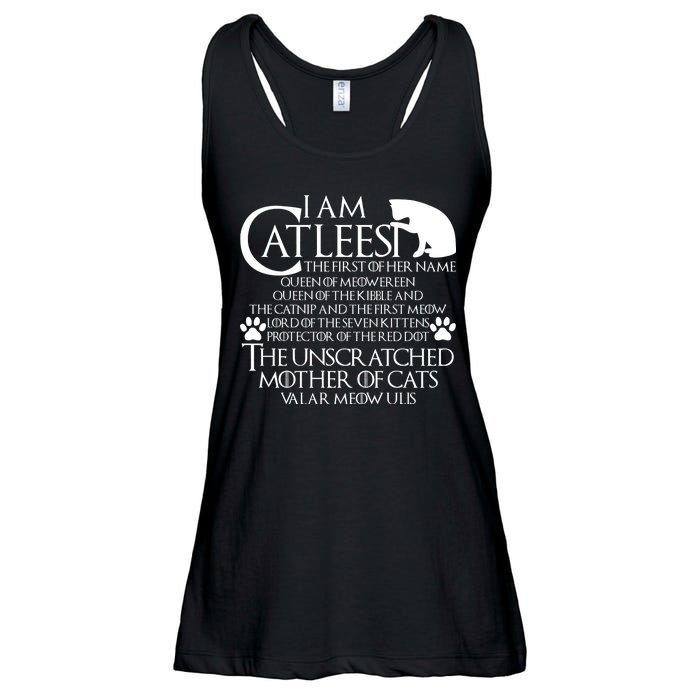 I Am The Catleesi Mother Of Cats Ladies Essential Flowy Tank