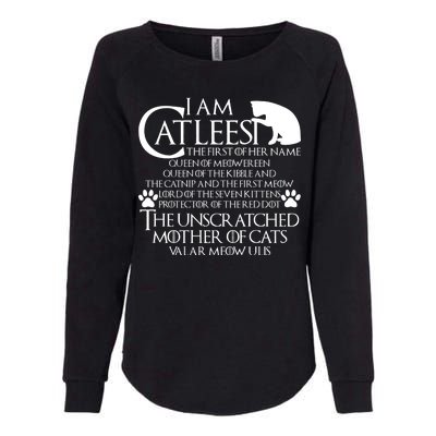 I Am The Catleesi Mother Of Cats Womens California Wash Sweatshirt