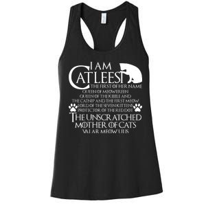 I Am The Catleesi Mother Of Cats Women's Racerback Tank