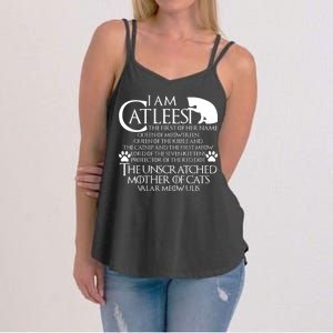 I Am The Catleesi Mother Of Cats Women's Strappy Tank