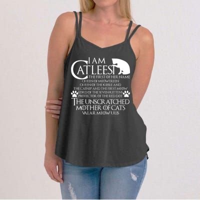 I Am The Catleesi Mother Of Cats Women's Strappy Tank