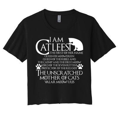 I Am The Catleesi Mother Of Cats Women's Crop Top Tee