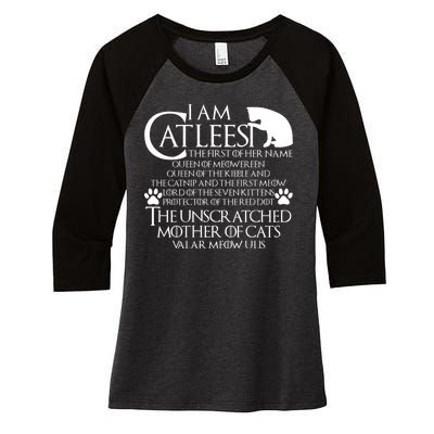 I Am The Catleesi Mother Of Cats Women's Tri-Blend 3/4-Sleeve Raglan Shirt