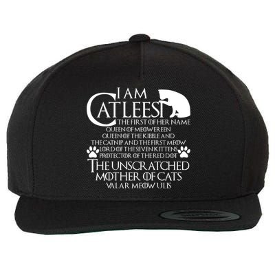 I Am The Catleesi Mother Of Cats Wool Snapback Cap