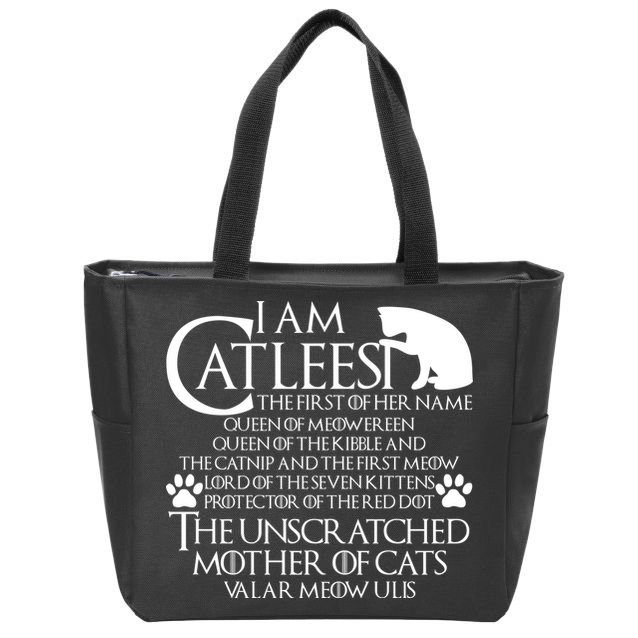 I Am The Catleesi Mother Of Cats Zip Tote Bag