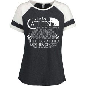 I Am The Catleesi Mother Of Cats Enza Ladies Jersey Colorblock Tee