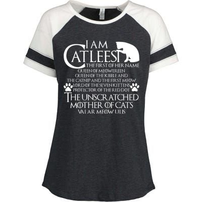 I Am The Catleesi Mother Of Cats Enza Ladies Jersey Colorblock Tee